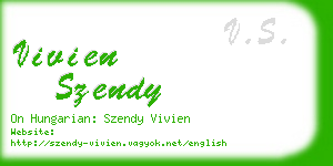 vivien szendy business card